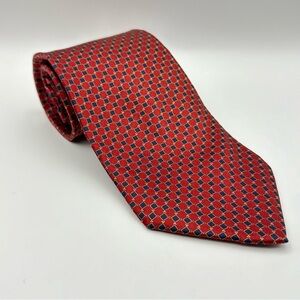 Bill Blass Men’s Tie Red & Blue Check Silk